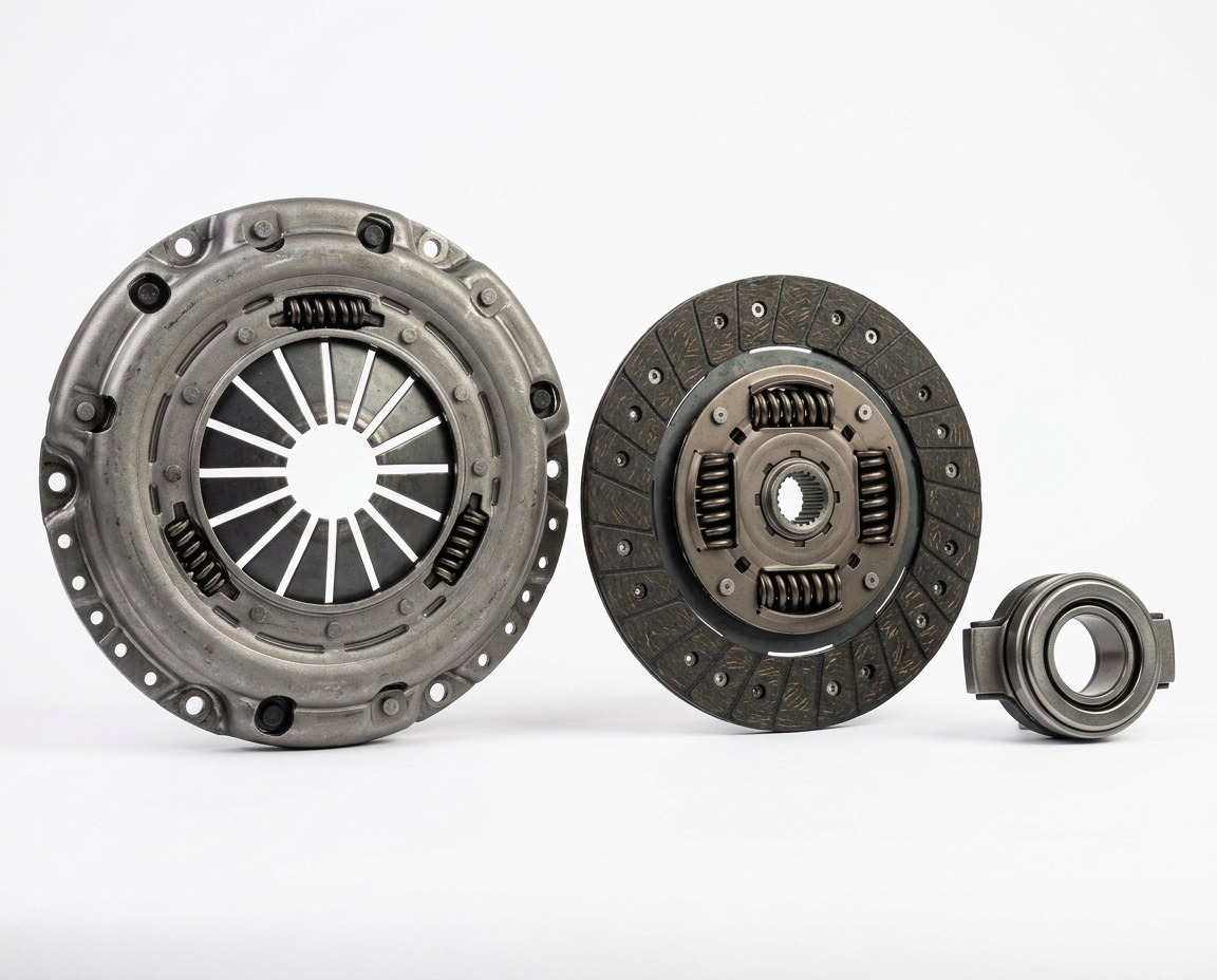 Clutch kit with pressure plate, clutch disc and release bearing